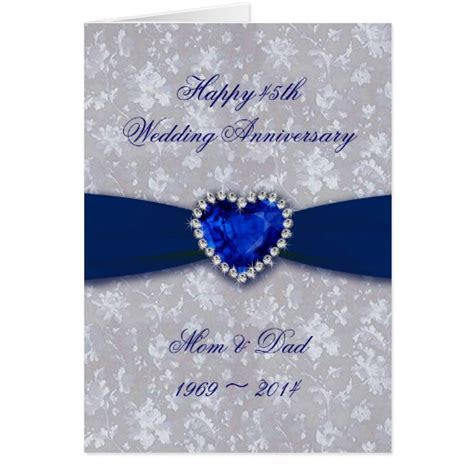 Damask 45th Wedding Anniversary Greeting Card Zazzle Damask 45th Wedding Anniversary Greeting Card Zazzle