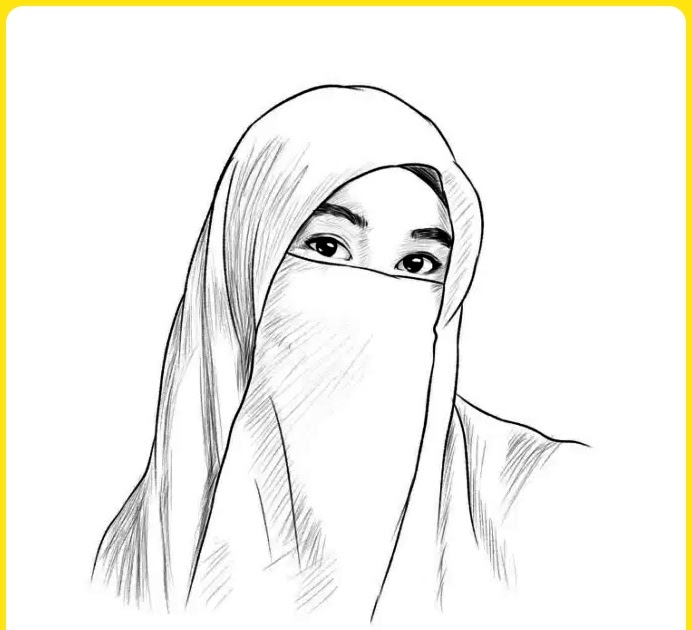 Sketsa Kartun Muslimah Mudah Digambar Indah Cara Menggambar Kata