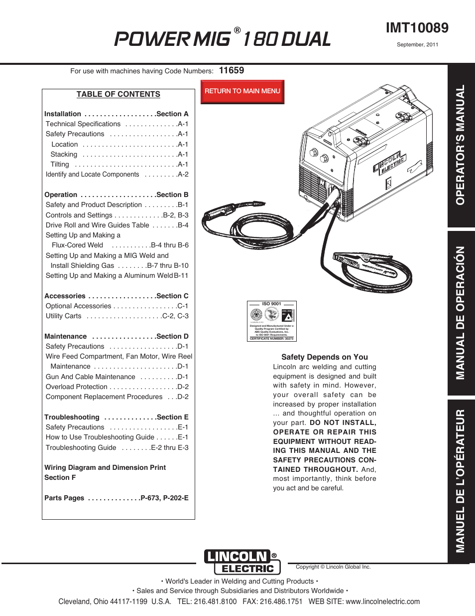 Lincoln 180 Mig Welder Parts List