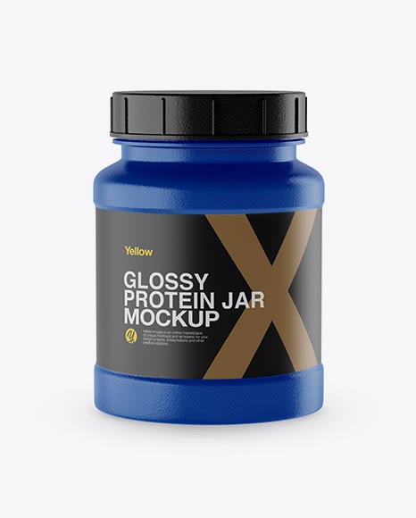 Download Free Textured Protein Jar Mockup PSD Mockup Templates