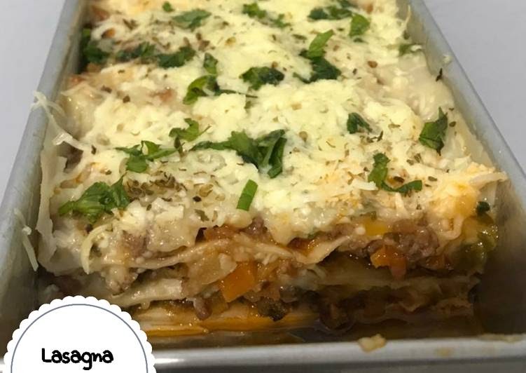 resep lasagna kulit pangsit foody bloggers Resepi Kek Lapis Daging Enak dan Mudah