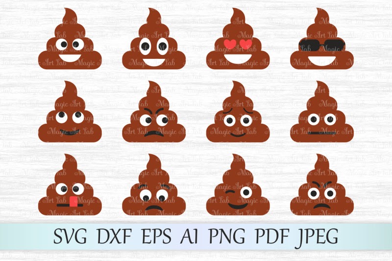 Unicorn SVG Unicorn Poo SVG Cut File Instant Download Cutting File svg dxf eps png Commercial Use