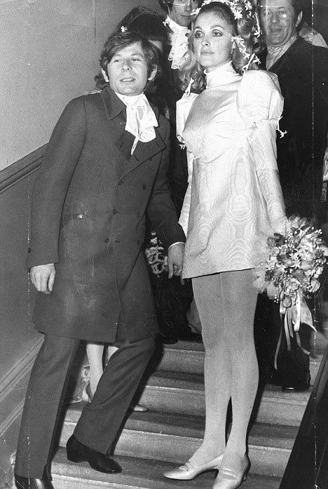 Wedding between actress Sharon Tate and film director Roman Polanski at Chelsea register office in 1968