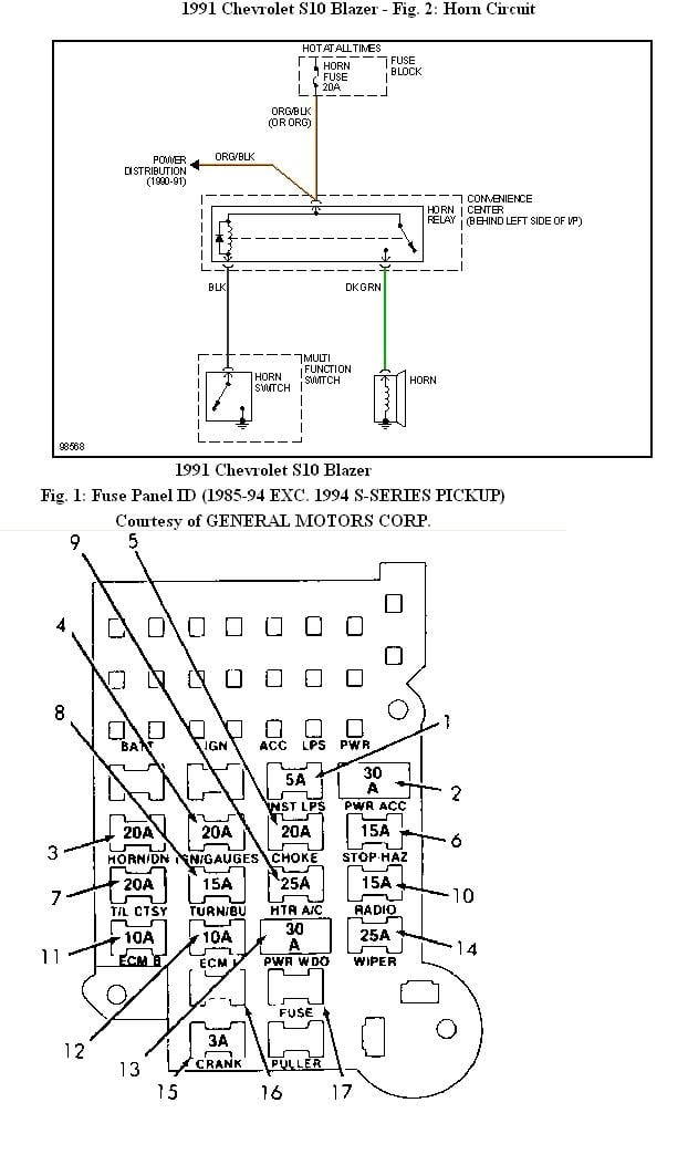 97 S10 Dash Wiring Diagram