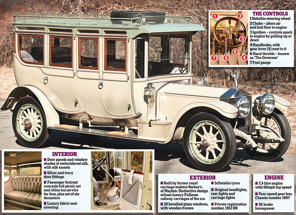 The Rolls Royce Silver Ghost, which is set to sell for £5m