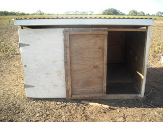 Goat Shed Redesign Main Door Closed, Small Door Open