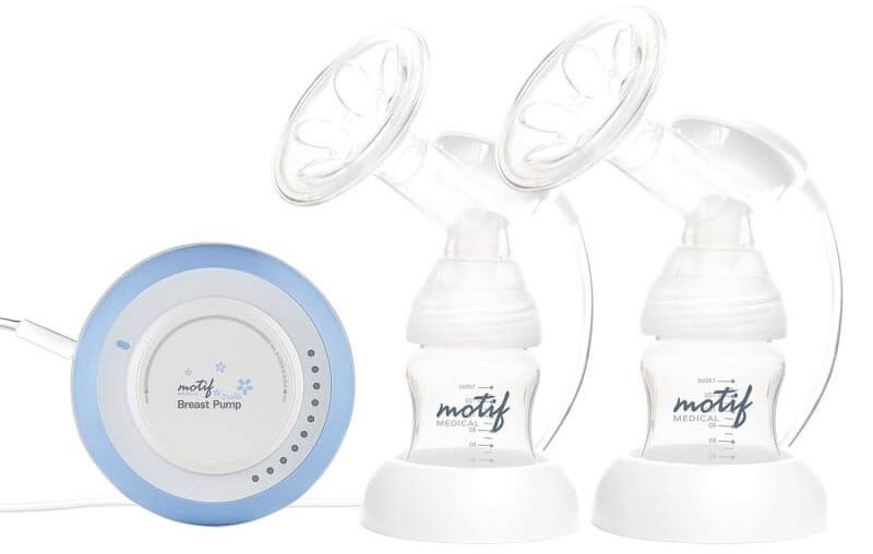The Motif Twist Breast Pump is a lightweight and simple to use – supporting busy moms who need to pump on the go.