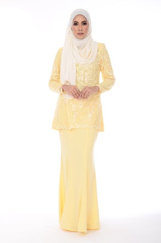40 Trend Terbaru Baju  Kurung  Moden Warna Kuning  Cair  