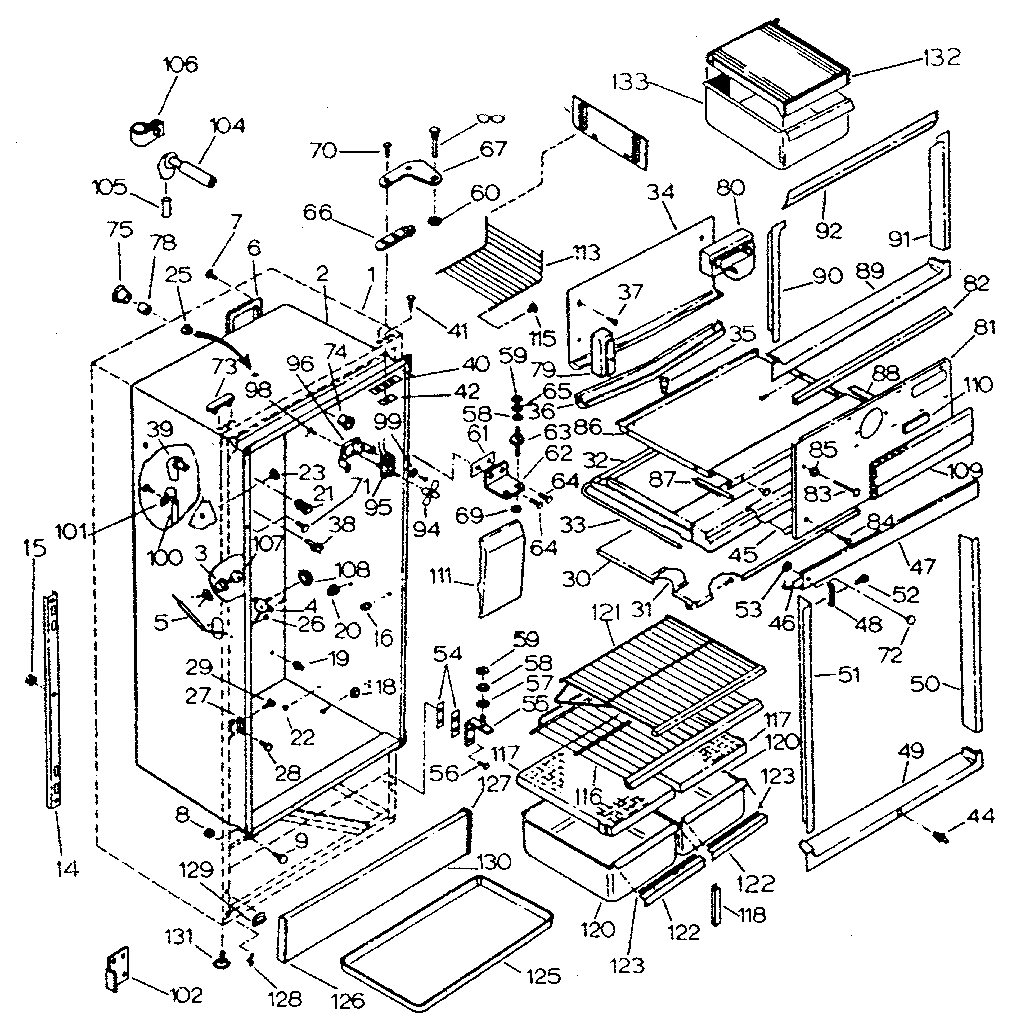 Kenmore Coldspot Model 106 Parts Diagram