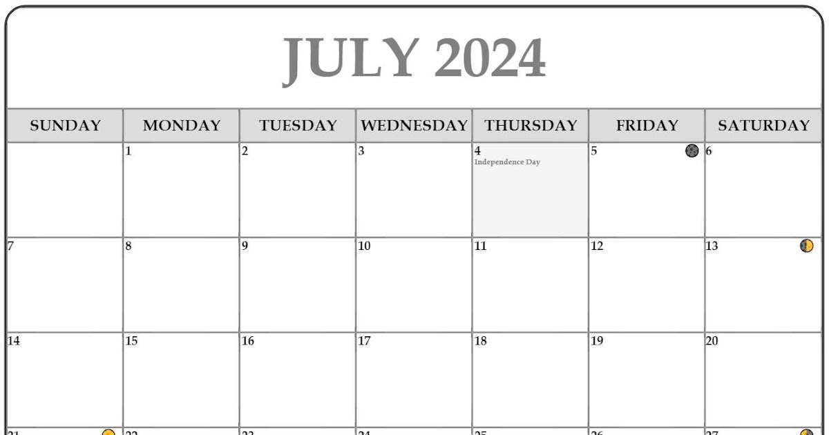 July 2021 Moon Phase Calendar | Academic Calendar