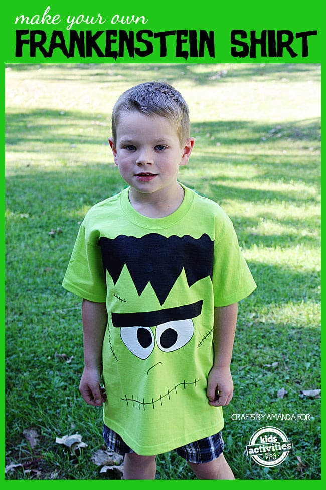 How to Make a Frankenstein Shirt by Amanda Formaro for Kids Activities Blog