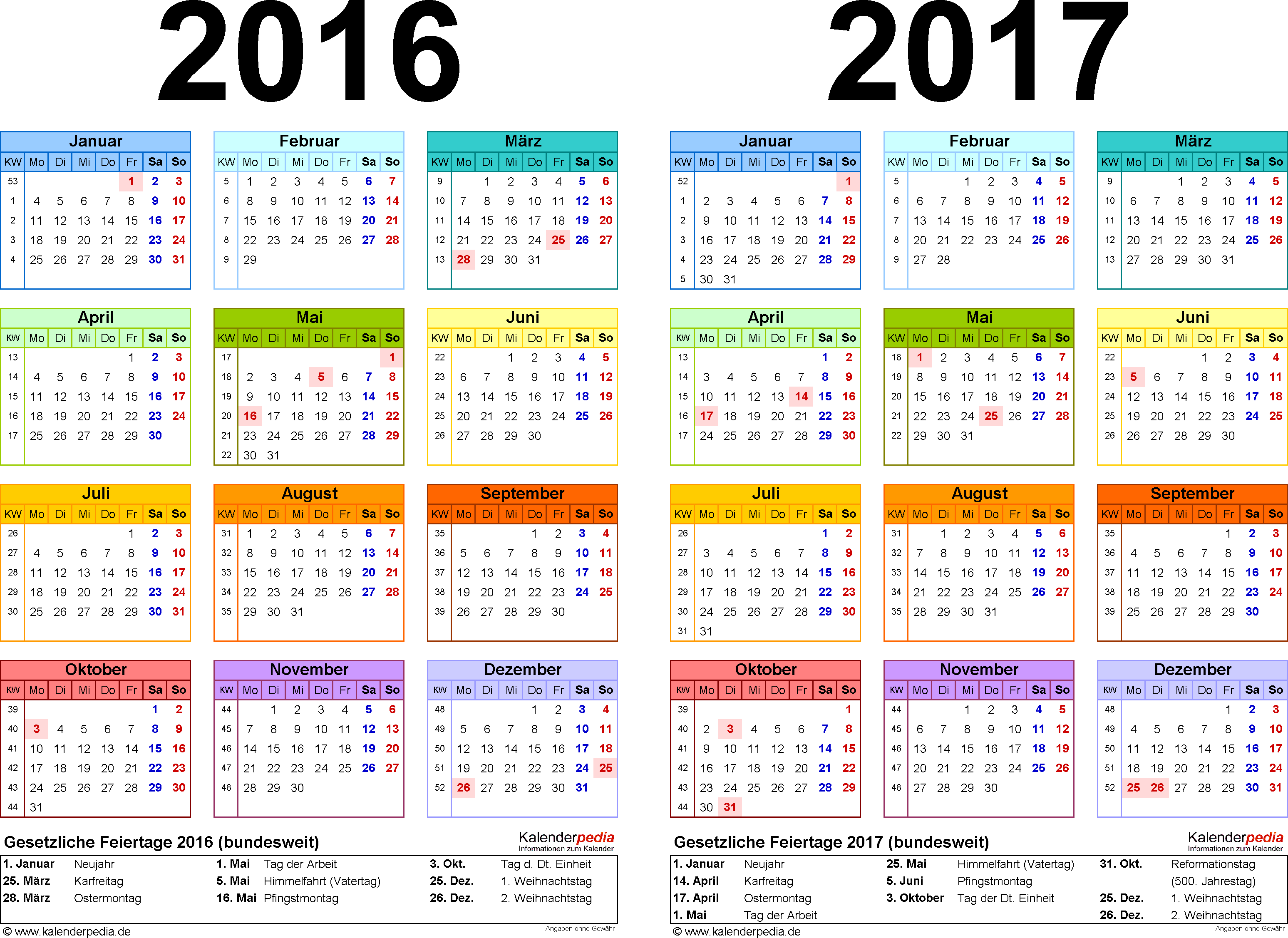Kalender 2016