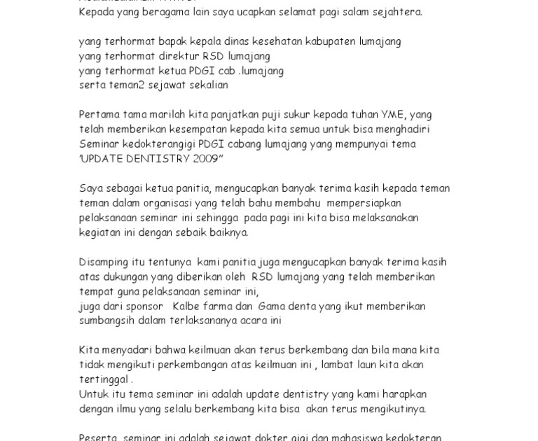 Contoh Kata Sambutan Acara Customer Gathering Kumpulan