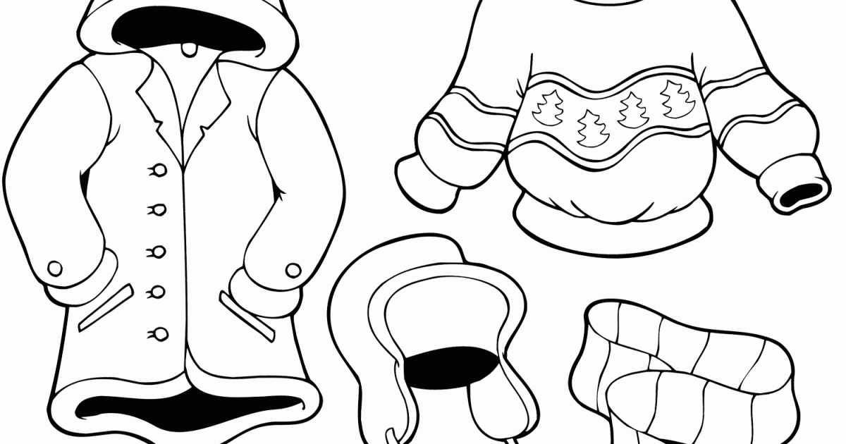 Clothing Coloring Page For Preschoolers - Coloring Pages Clothes ...