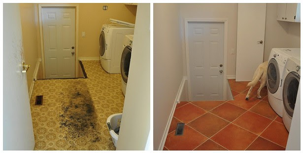 Laundry room - before and after