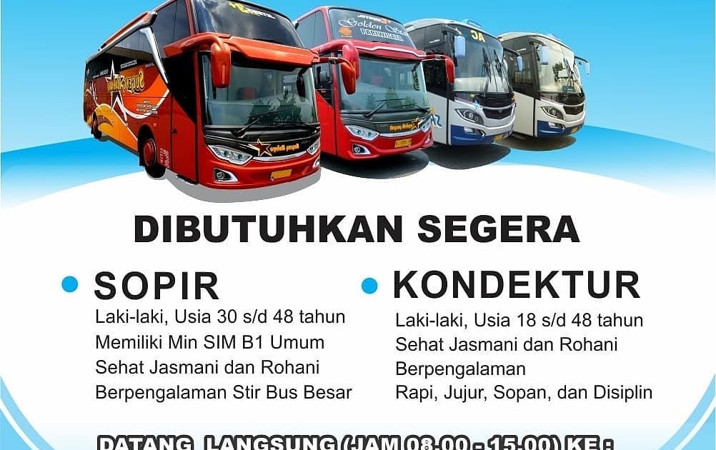 Lowongan Kerja Bus Rosalia Indah Lowongan Kerja Bus