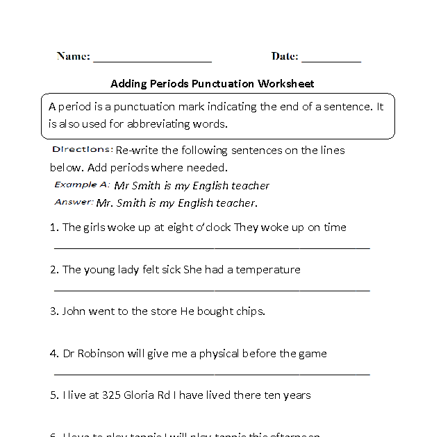 Fixing Fragmented Sentences Worksheet