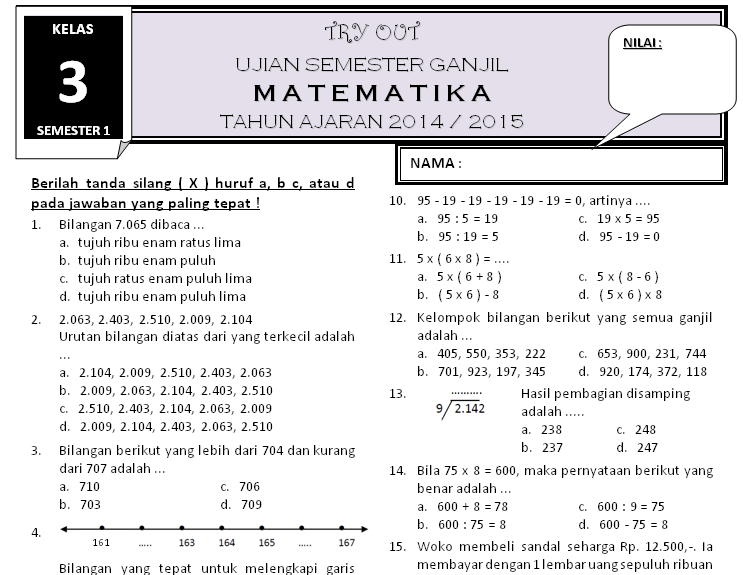 Soal Uas Kimia Kelas 10 Semester 2