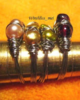 Wire wrapped Chaos Rings Wire wrapped Chaos Rings with pearls