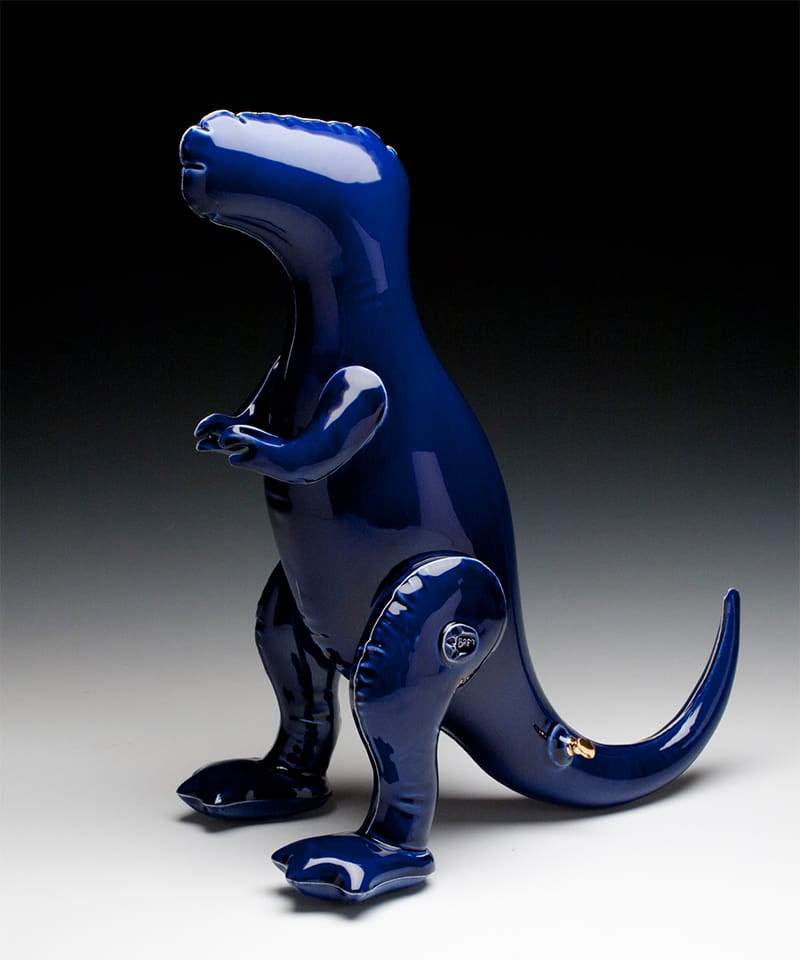 Ceramic Sculptures by Brett Kern Look Like Inflatable Toys Ceramic Sculptures by Brett Kern Look Like Inflatable Toys toys sculpture dinosaurs ceramics