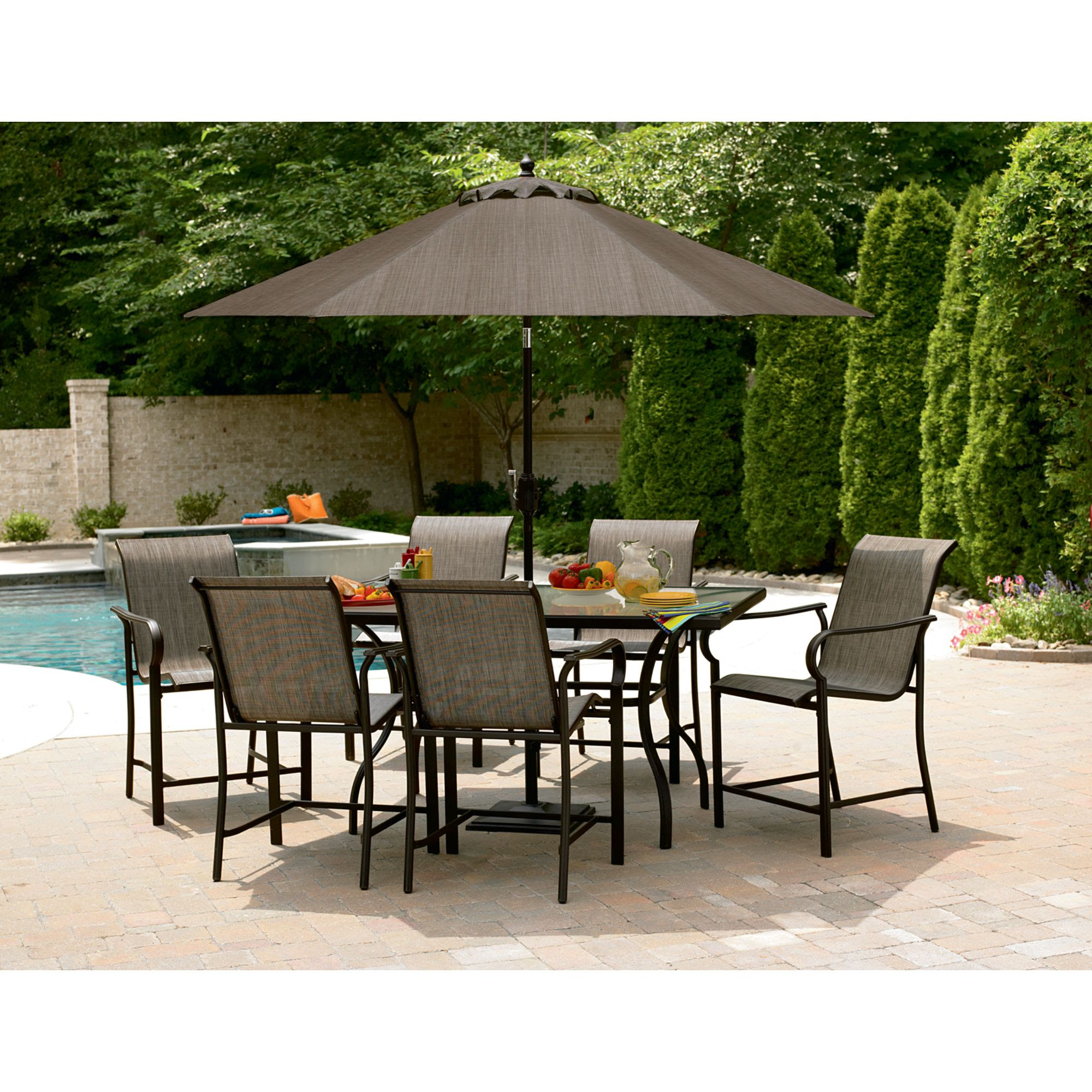 Garden Oasis East Point 7 Pc. High Dining Set | Yaxo