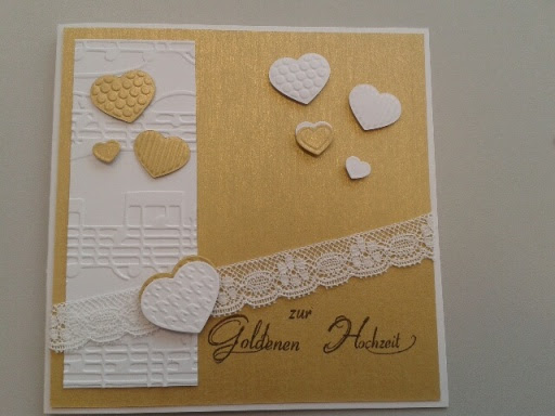 Glueckwunschkarte Goldene Hochzeit Selbst Gestalten schöne
