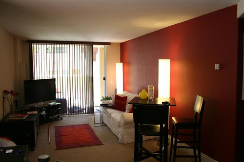 Red Accent Wall Living Room Interior Design Ideas