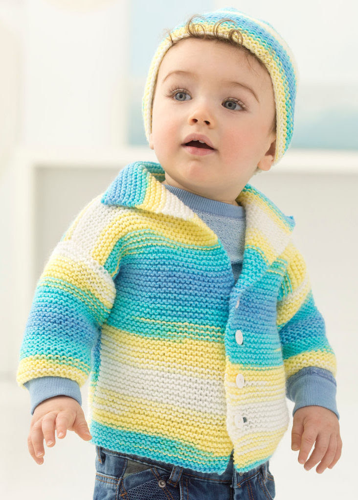 Free Knitting Pattern For Brooklyn Cardi and Hat