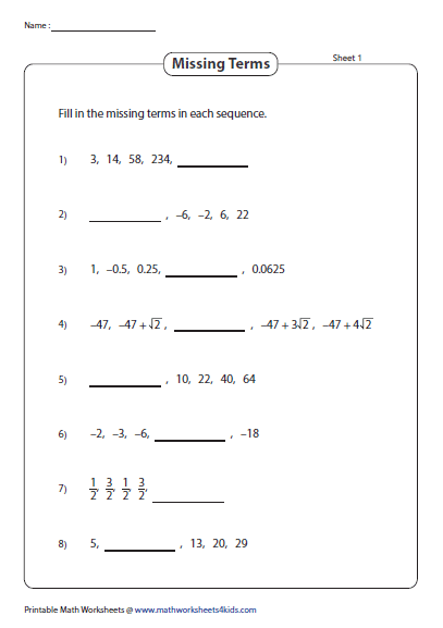 Arithmetic Sequences And Series Worksheet Answers - worksheet