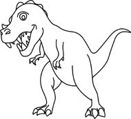 Dinosaur Clipart Black And White Free - h2ablog