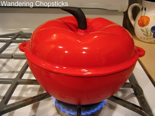 Tomato Enameled Cast Iron Pot