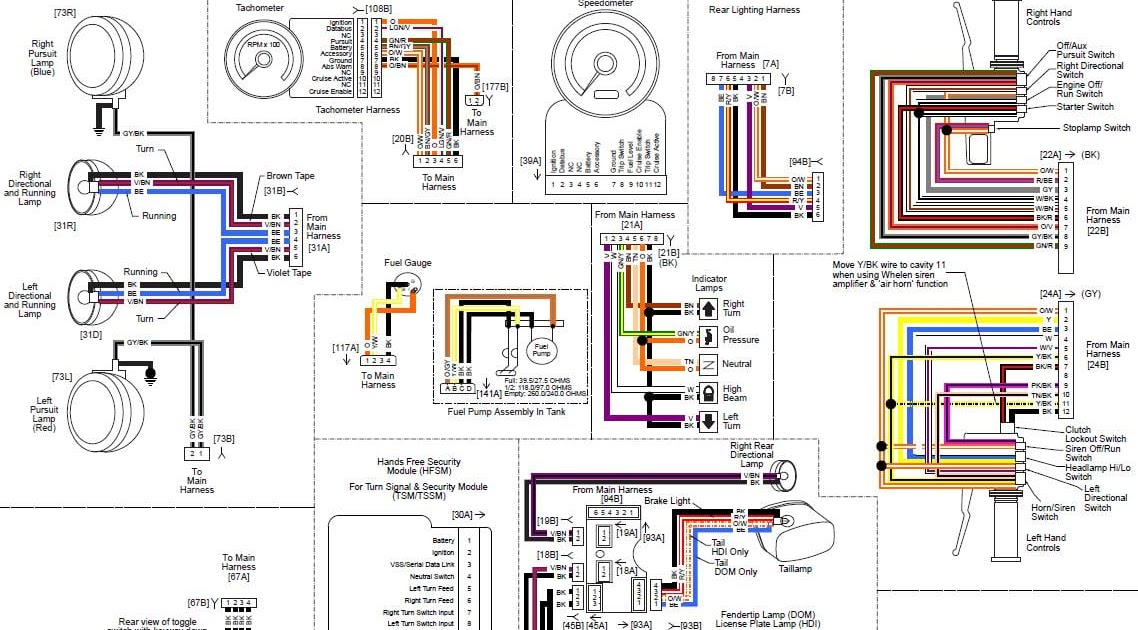 2013 Road Glide Stereo Wiring Diagram - Rockford Fosgate 1998-2013