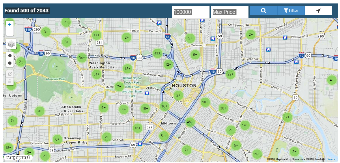 Map Search Houston