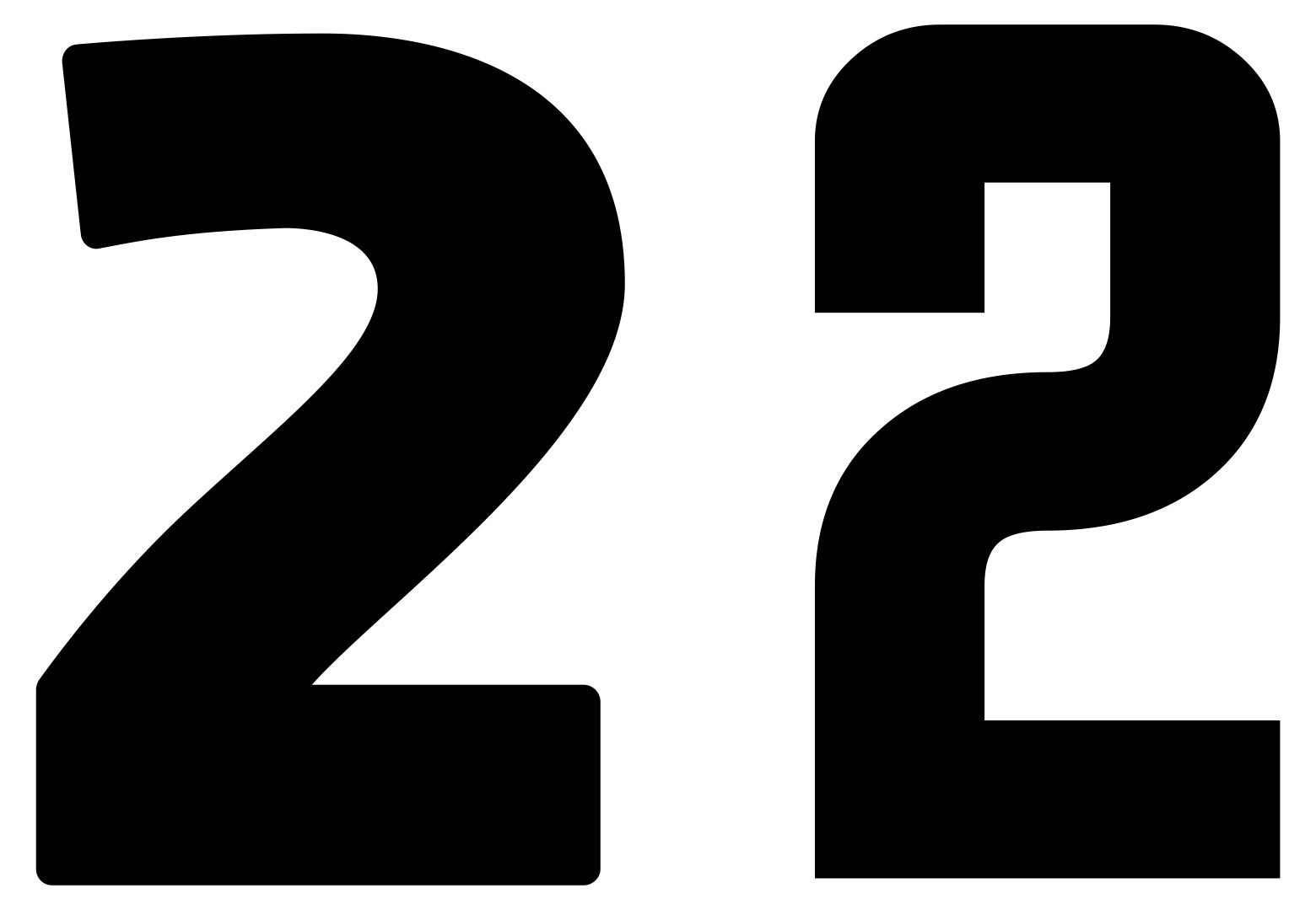 Black Bold Number 1 - canvas-source