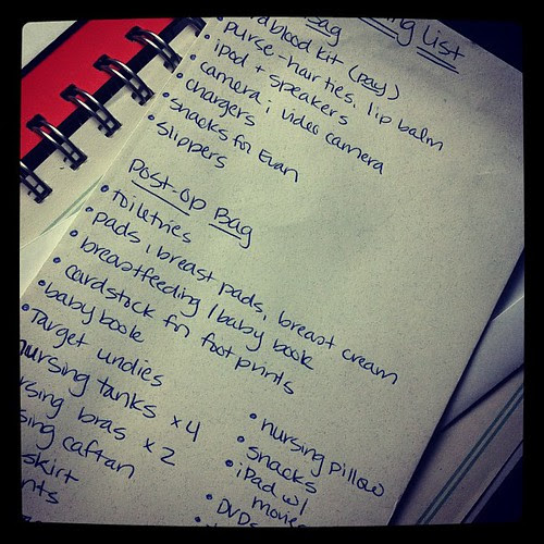 {Day 20: Handwriting} my (likely overzealous) packing list #febphotoaday