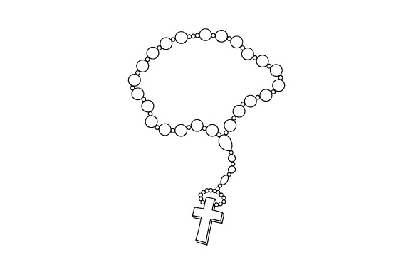 Download Rosary Coloring Page SVG File - Free SVG Cut Files
