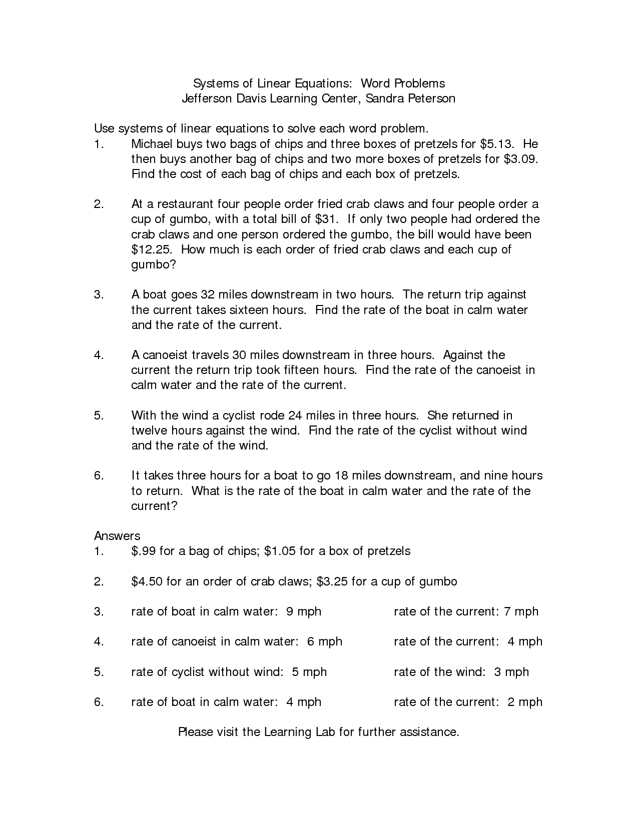 Inequalities Word Problems Worksheet With Answers inequalities Pertaining To Linear Equation Word Problems Worksheet