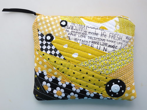 Yellow & Black Pouch - front