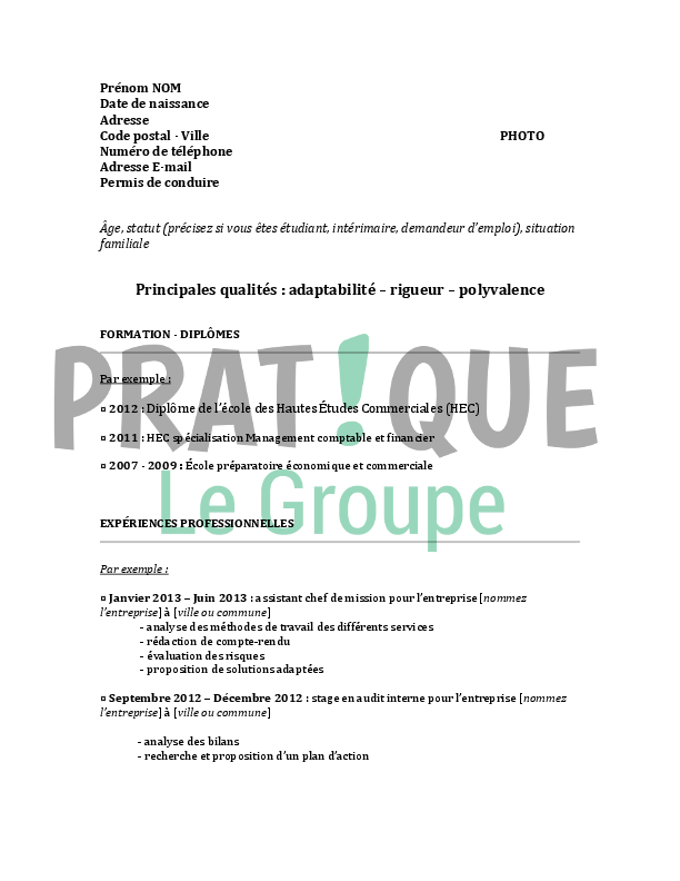 Exemple De Cv Cote D'ivoire  jilbabib