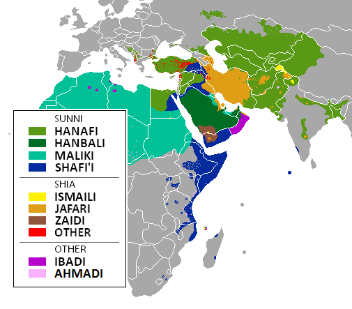 Суниты это. Сунниты шииты Ибадиты. Сунниты и шииты на карте. Шииты и сунниты карта расселения.