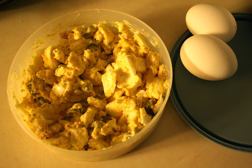 egg salad, hard boiled eggs
