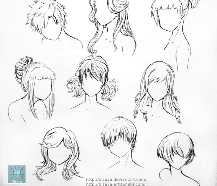 Girl Wavy Hair Drawing Reference - Smithcoreview