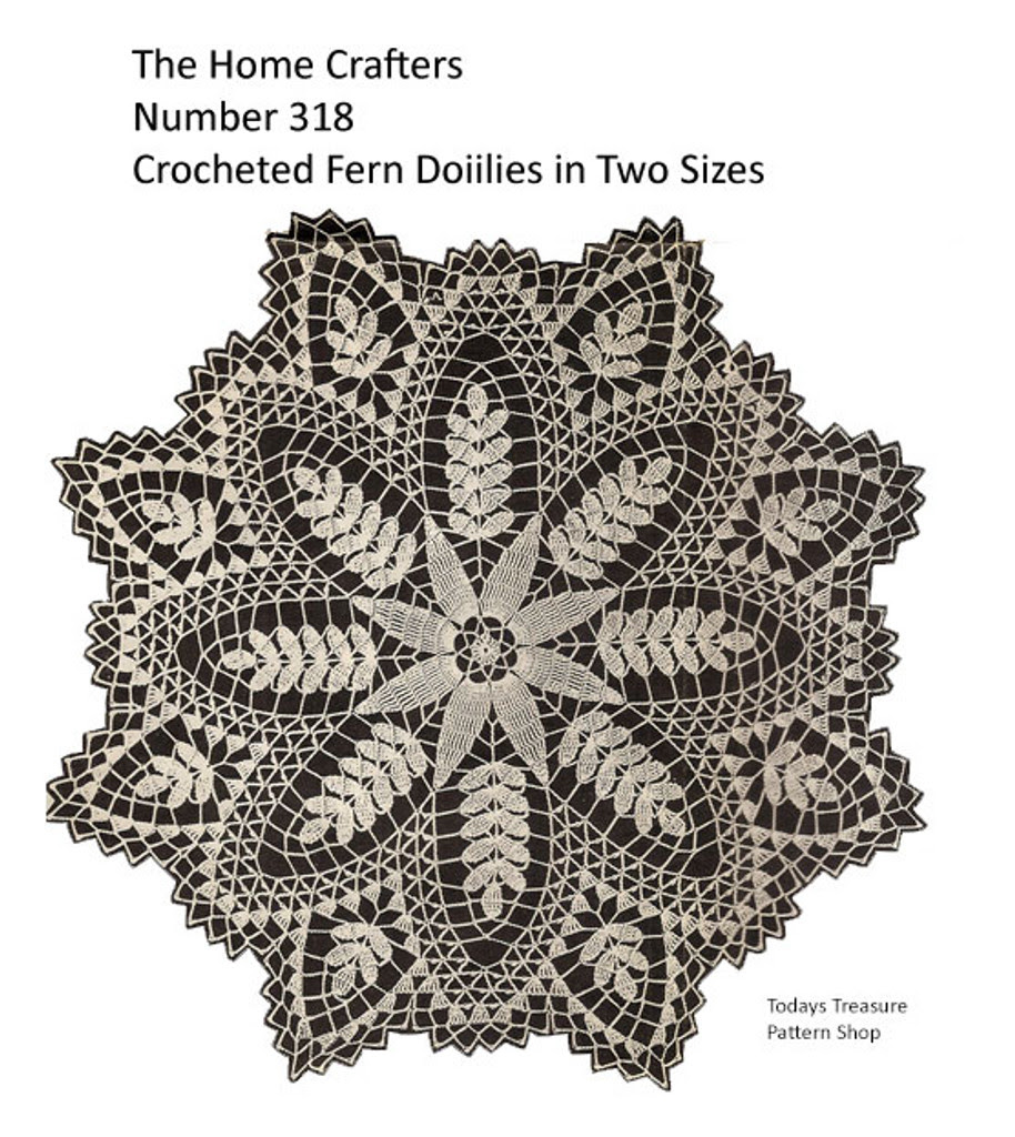 Large Crochet Wheat Doily Pattern 