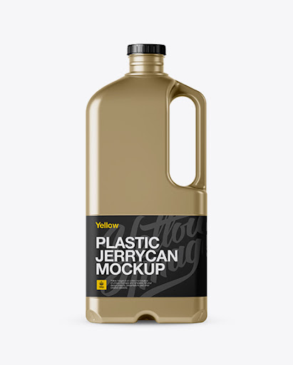 Download 2l Metallic Milk Jug Psd Mockup Side View PSD Mockup Templates