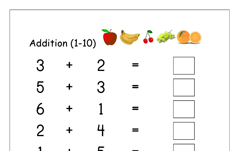 Addition Worksheets For Grade 1 Free - Blog Check