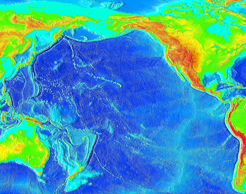 Topographic Map Of Pacific Ocean