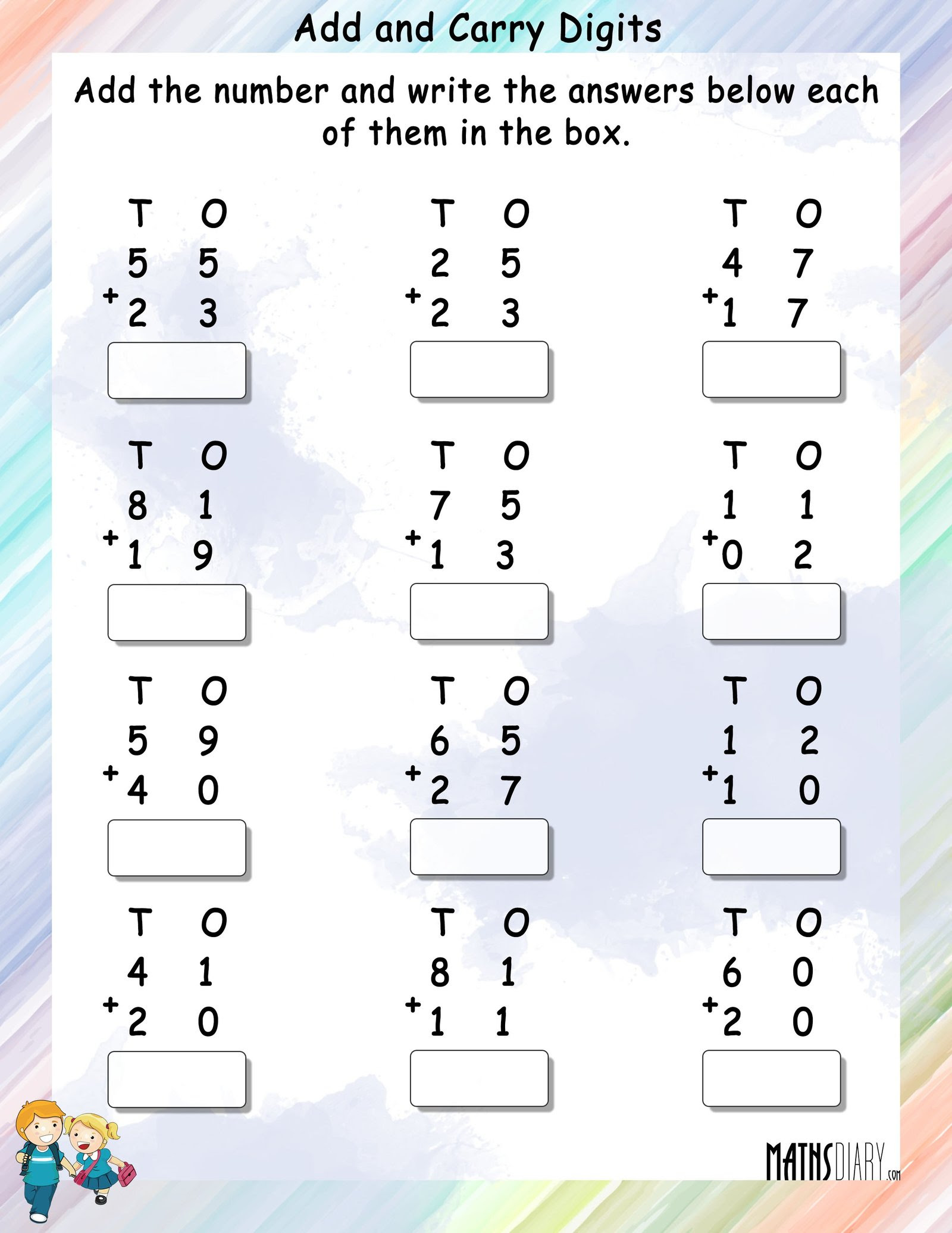 10 worksheet for grade 2 in math