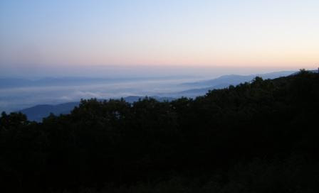 View from My Room at Big Meadow Lodge at Sun Rise