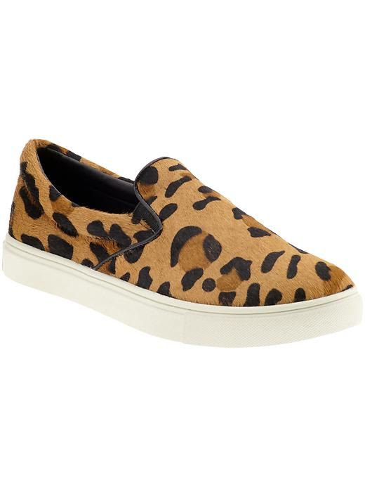 Steve Madden Leopard Slip On Sneakers ~ Leather Sandals