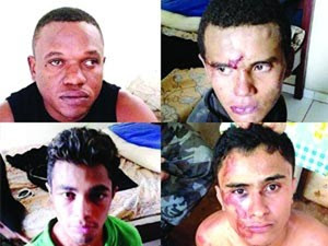 Quatro pessoas foram presas com armas e dinamites (Foto: Reprodução)